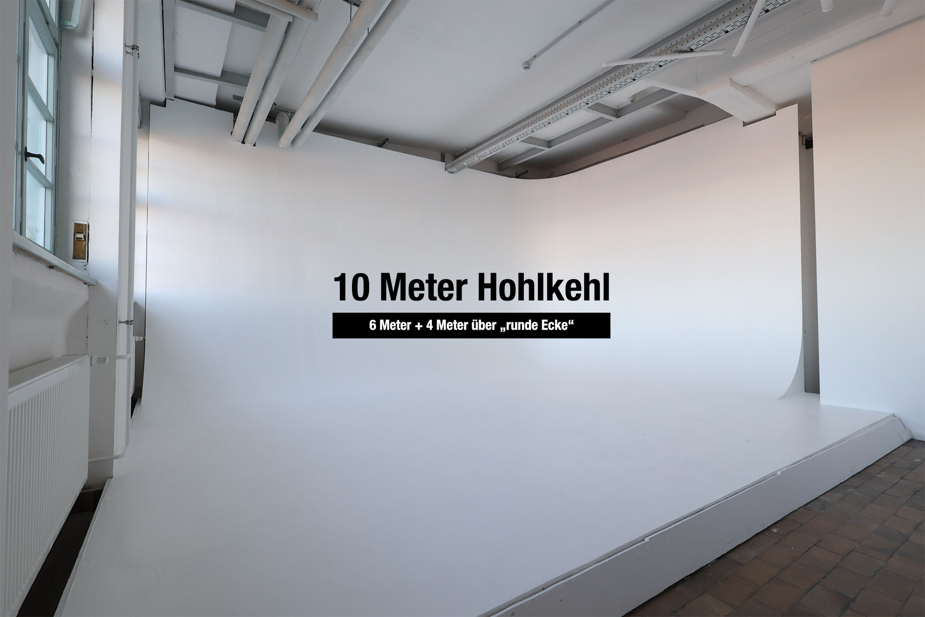 Hohlkehle mieten Loft Studio 22a Hamburg Mietstudio ARNY*STUDIOS